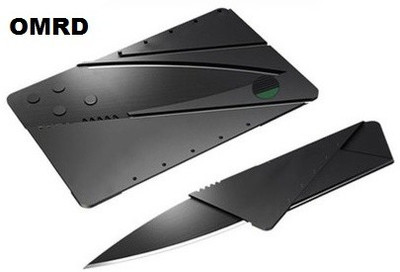 

OMRD Credit Card Folding Safty Campers Knife Campers Knife(Black)