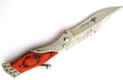 

Rudham Foldable Camping Hiking Survival Tool With Led Light JLB Pocket Knife(Silver)