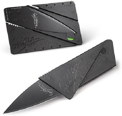 

Sangaitap Credit Card Shaped Folding Blade For Emergency And Safety Of Girls And Women Campers Knife, Survival Knife, Pocket Knife(Black)