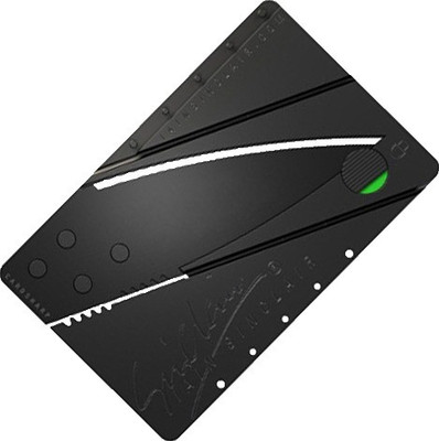 Cubee Multiple Uses Pocket Credit Card Shaped Folding Safety Portable Knife(Black)