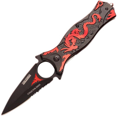 10% OFF on Tac-Force Dragon Fang Red Knife, Diver's Knife, Combat Knife, Survival Knife, Blade, Pocket Knife, Campers Knife(Black, Red) 10% OFF on Tac-Force Dragon Fang Red Knife, Diver's Knife, Combat Knife, Survival Knife, Blade, Pocket Knife, Campers Knife(Black, Red)