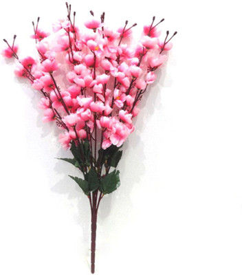 OM COLLECTIONS Orchids Artificial Flower Pink Orchids Artificial Flower(23.5 inch, Pack of 1, Flower Bunch)