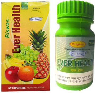 EVER HEALTH TONIC & CAPSULE COMBO PACK(450 ml, 50 Capsules)