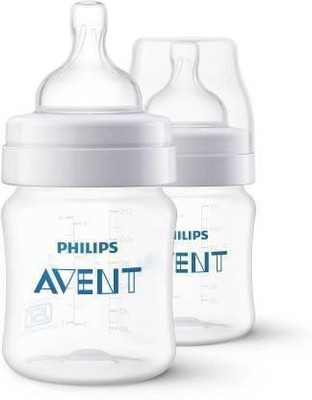 Philips Avent Feeding Bottle Classic Newborn Flow Nipple - 125 ml(Clear)