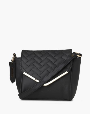 Anna Claire Fashion PU Sling bag Sling Bag(Black, 5 L)