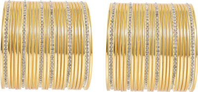 ZULKA Metal Zircon Bangle Set(Pack of 52)