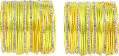 ZULKA Metal Zircon Bangle Set(Pack of 52)