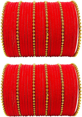 Anahat collection Metal, Fabric Gold-plated Bangle Set(Pack of 60)
