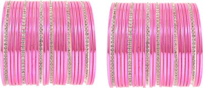 ZULKA Metal Zircon Bangle Set(Pack of 52)