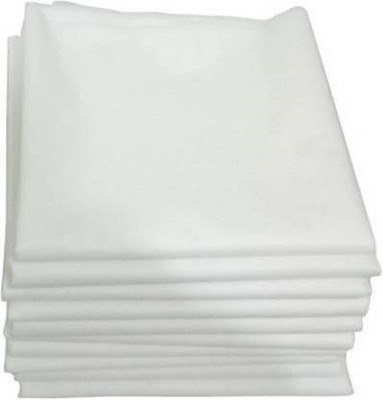 Jaipurlinen 35 TC Polyester Single Solid Flat Bedsheet(Pack of 18, White)