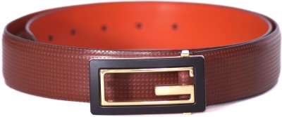 Designer Select Men Evening, Party, Formal Tan Genuine Leather Belt