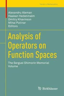 Analysis of Operators on Function Spaces(English, Paperback, unknown)