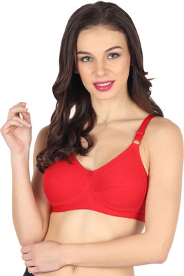 Winsure Women Full Coverage Non Padded Bra(Red)