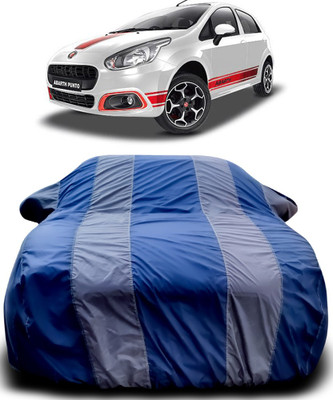 Gavya Car Cover For Fiat Abarth Punto (With Mirror Pockets)(Blue, Grey)