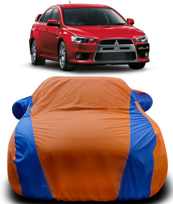 MoTRoX Car Cover For Mitsubishi Lancer (With Mirror Pockets)(Orange, Blue)