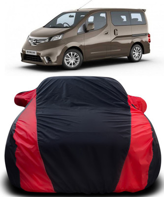 Gavya Car Cover For Nissan Evalia (With Mirror Pockets)(Black, Red)