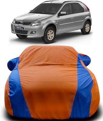 MoTRoX Car Cover For Mahindra Verito Vibe (With Mirror Pockets)(Orange, Blue)
