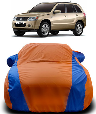 APNEK Car Cover For Maruti Suzuki Grand Vitara (With Mirror Pockets)(Orange, Blue)