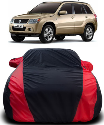APNEK Car Cover For Maruti Suzuki Grand Vitara (With Mirror Pockets)(Black, Red)