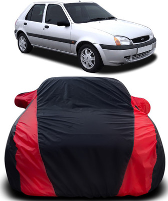 MoTRoX Car Cover For Ford Fiesta Old (With Mirror Pockets)(Black, Red)