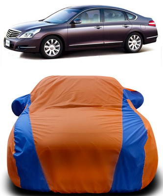 Gavya Car Cover For Nissan Teana (With Mirror Pockets)(Orange, Blue)