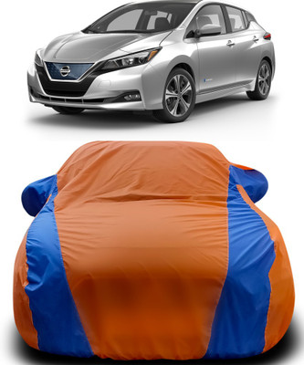 Gavya Car Cover For Nissan Leaf (With Mirror Pockets)(Orange, Blue)