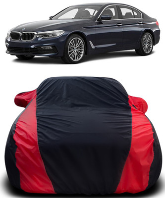 Gavya Car Cover For BMW 5 Series (With Mirror Pockets)(Black, Red)