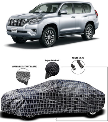 APNEK Car Cover For Toyota Land Cruiser Prado (With Mirror Pockets)(White, Black)