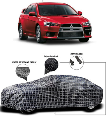 APNEK Car Cover For Mitsubishi Lancer (With Mirror Pockets)(White, Black)