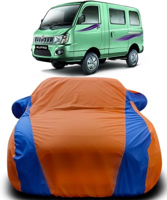 Gavya Car Cover For Mahindra Supro (With Mirror Pockets)(Orange, Blue)