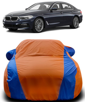 Gavya Car Cover For BMW 5 Series (With Mirror Pockets)(Orange, Blue)