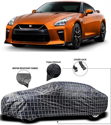 MoTRoX Car Cover For Nissan GT-R (With Mirror Pockets)(White, Black)