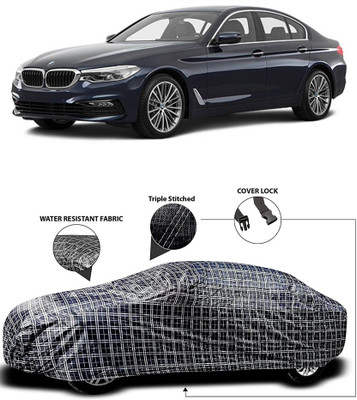 Gavya Car Cover For BMW 5 Series (With Mirror Pockets)(White, Black)