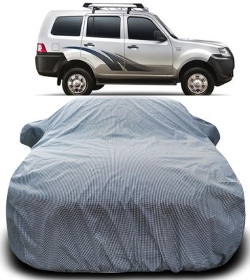 THE REAL ARV Car Cover For Tata Movus (With Mirror Pockets)(Black, White)