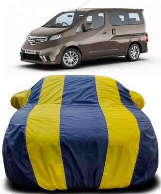 Gavya Car Cover For Nissan Evalia (With Mirror Pockets)(Blue, Yellow)