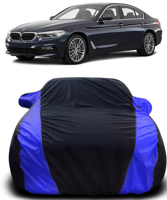 Gavya Car Cover For BMW 5 Series (With Mirror Pockets)(Black, Blue)