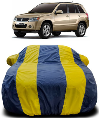 MoTRoX Car Cover For Maruti Suzuki Grand Vitara (With Mirror Pockets)(Blue, Yellow)