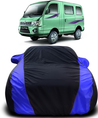 Gavya Car Cover For Mahindra Supro (With Mirror Pockets)(Black, Blue)