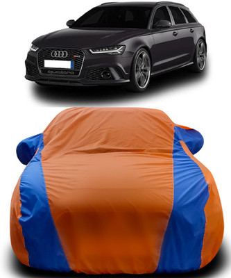 Gavya Car Cover For Audi RS6 (With Mirror Pockets)(Orange, Blue)