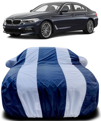 Gavya Car Cover For BMW 5 Series (With Mirror Pockets)(Blue, White)