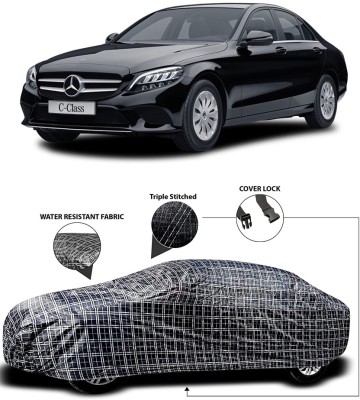 MoTRoX Car Cover For Mercedes Benz C180 (With Mirror Pockets)(White, Black)