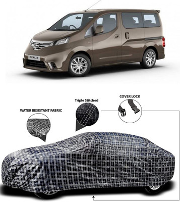 Gavya Car Cover For Nissan Evalia (With Mirror Pockets)(White, Black)