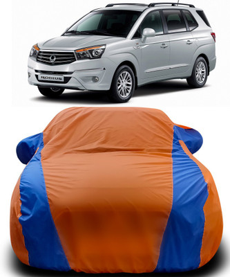 Gavya Car Cover For SsangYong Rodius (With Mirror Pockets)(Orange, Blue)