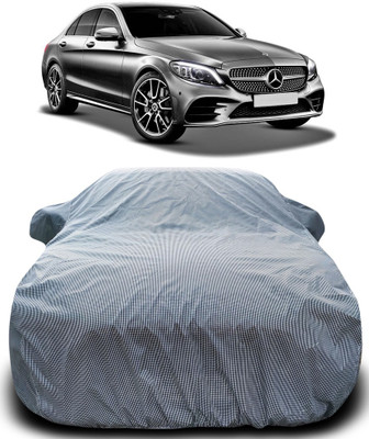 Gavya Car Cover For Mercedes Benz C-Class (With Mirror Pockets)(Black, White)