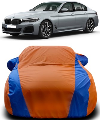 Gavya Car Cover For BMW 520i (With Mirror Pockets)(Orange, Blue)