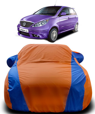 MoTRoX Car Cover For Tata Vista (With Mirror Pockets)(Orange, Blue)