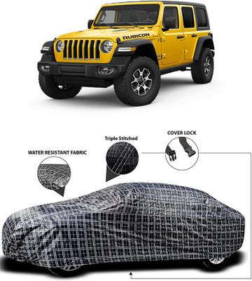 MoTRoX Car Cover For Jeep Wrangler (With Mirror Pockets)(White, Black)