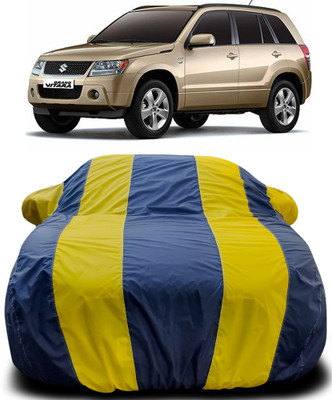 APNEK Car Cover For Maruti Suzuki Grand Vitara (With Mirror Pockets)(Blue, Yellow)