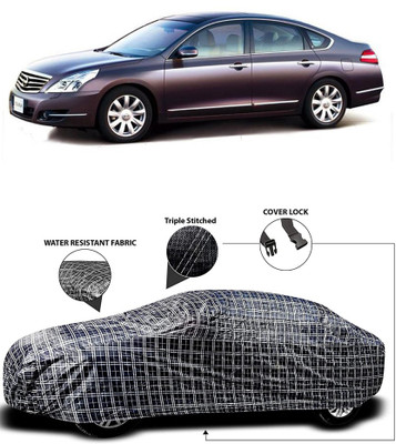 Gavya Car Cover For Nissan Teana (With Mirror Pockets)(White, Black)