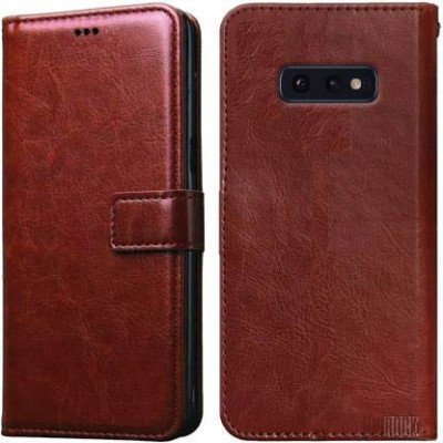 vmt stock Back Cover for Samsung Galaxy S10E (Brown, Cases with Holder)(Multicolor, Dual Protection, Pack of: 1)